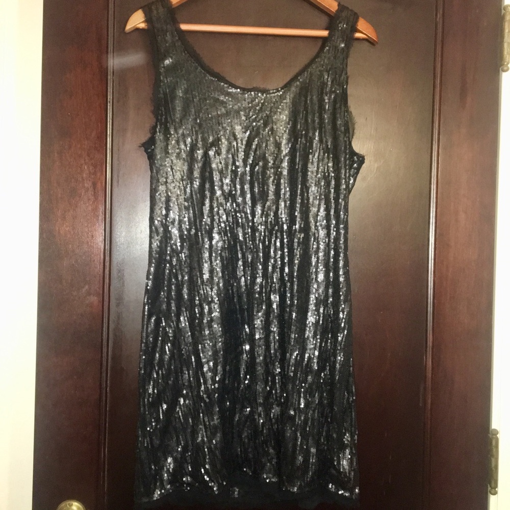 ✨BLACK SEQUINS MINI DRESS✨